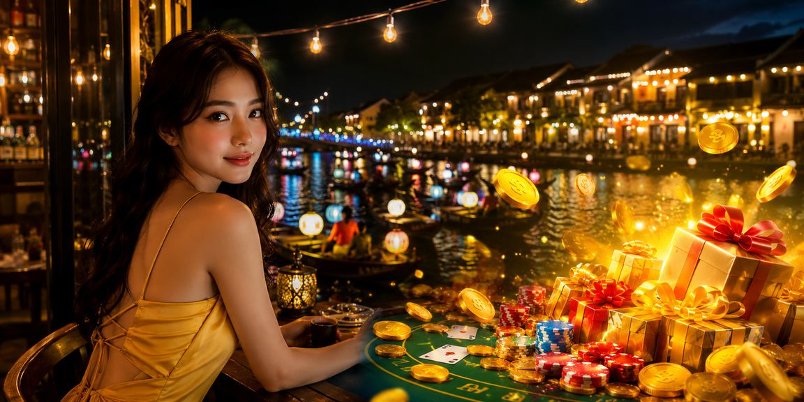 Quang cảnh sòng bài hiện đại tại Hội An trên nền cà phê